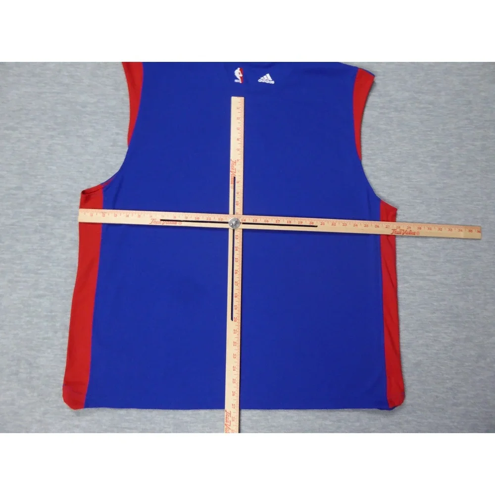 Adidas NBA Los Angeles Clippers Shooting Shirt Mens 2XL Blue Red Sleeveless
